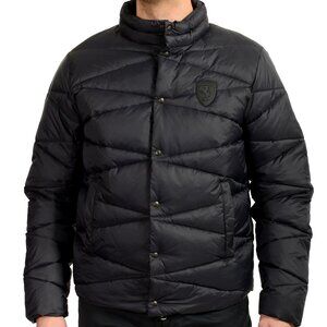 Scuderia Ferrari Men's Recycled Nylon Navy Blue Parka Jacket US L IT 52